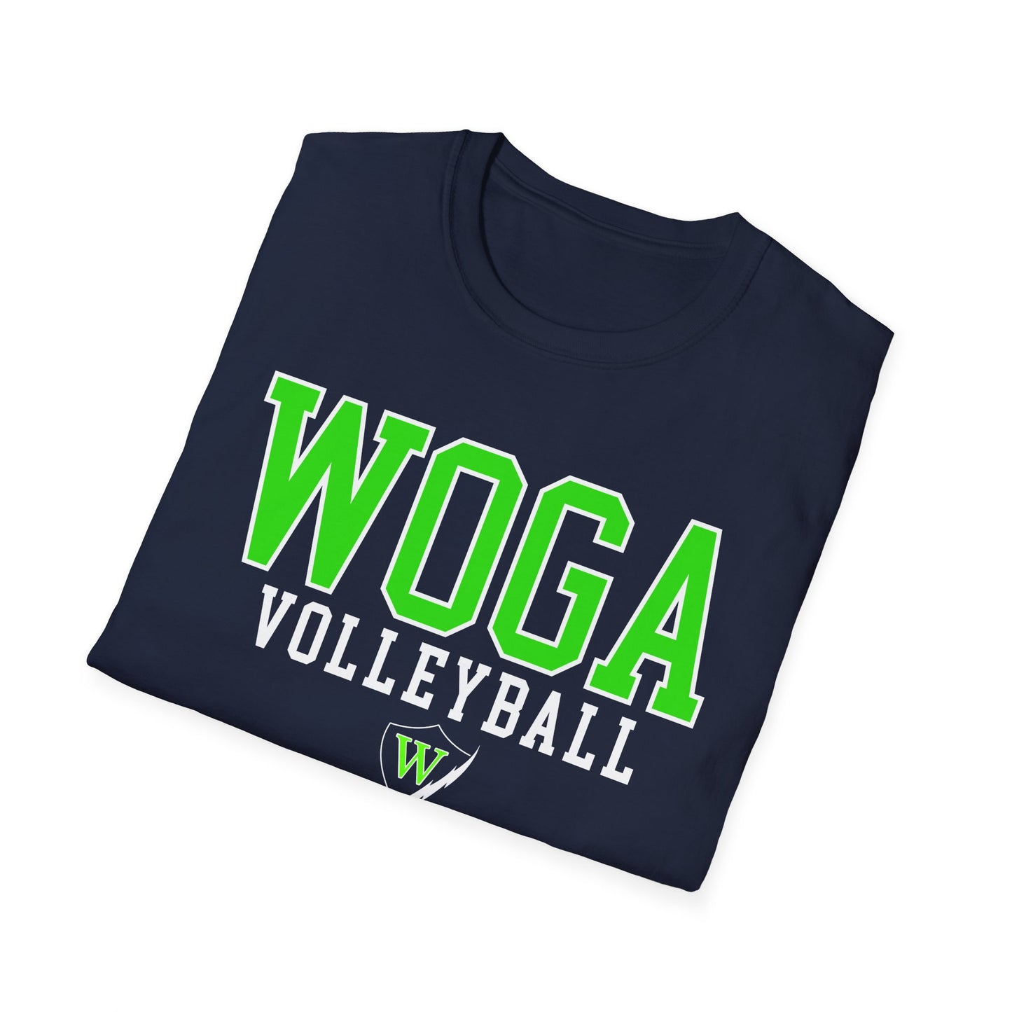 Adult WOGA Volleyball Navy Tee