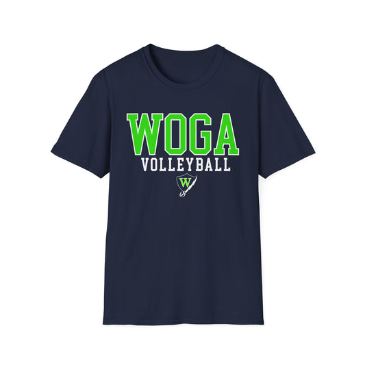 Adult WOGA Volleyball Navy Tee